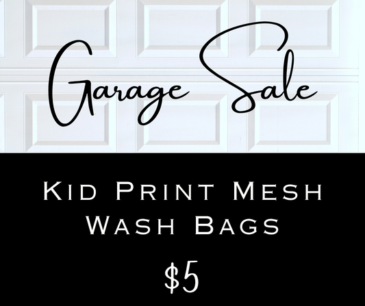Kid Print Mesh Wash Bags
