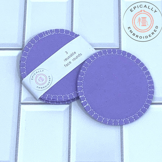 Lavender Reusable Face Rounds